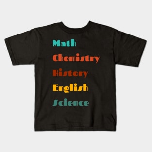 subject labels Kids T-Shirt